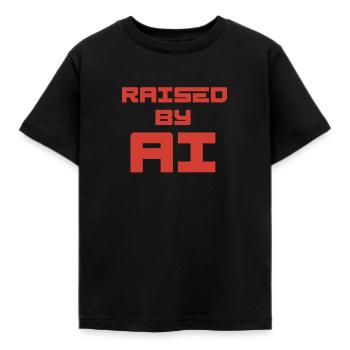ÉLEVÉ PAR L’IA - T-shirt Enfant - noir - Devant - AI Model Kid Female (0cm)