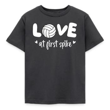 Coup de foudre Spike Funny Volleyball - T-shirt Enfant - charbon - Devant - AI Model Kid Female (0cm)