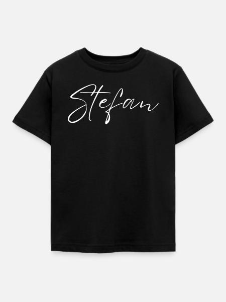 Stefan Name T-Shirt Geschenk Für Männer - Kinder T-Shirt - Schwarz