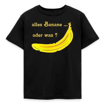 Banane obst - Kinder T-Shirt - Schwarz - Vorne - AI Model Kid Female (0cm)