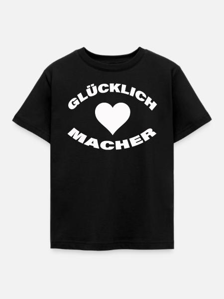 GLÜCKLICHMACHER - Kinder T-Shirt - Schwarz