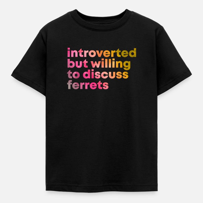 Frettchen - Kinder T-Shirt - Schwarz
