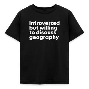 géographie - T-shirt Enfant - noir - Devant - AI Model Kid Female (0cm)