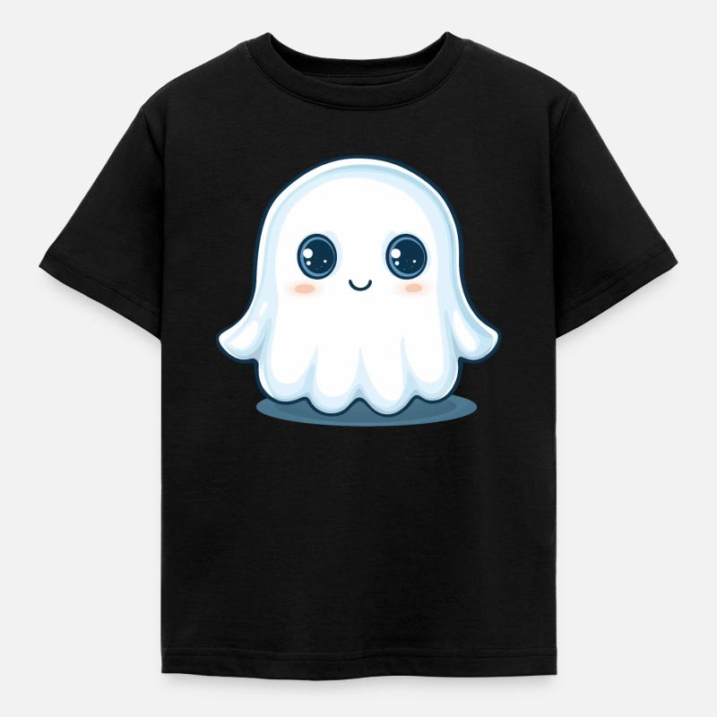 Cute Ghost - Kids' T-Shirt - black