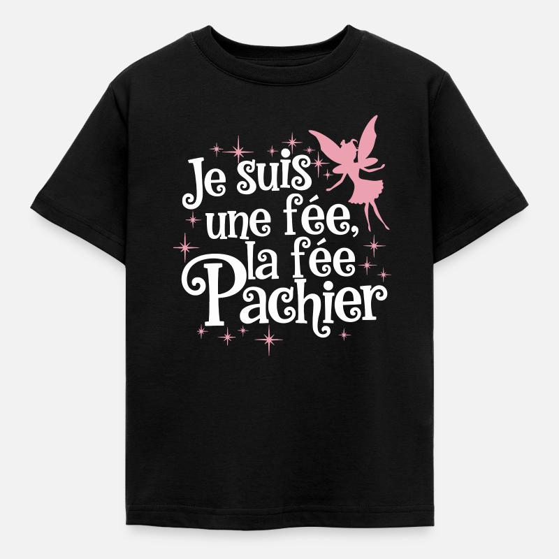 Ich bin eine Fee, die Fee Pachier - Kinder T-Shirt - Schwarz