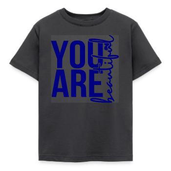 Inspirierendes Zitat  - Kinder T-Shirt - Dunkelgrau - Vorne - AI Model Kid Female (0cm)