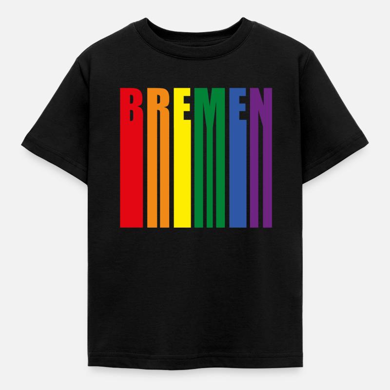 Bremen Rainbow Pride Gift - Kids' T-Shirt - black
