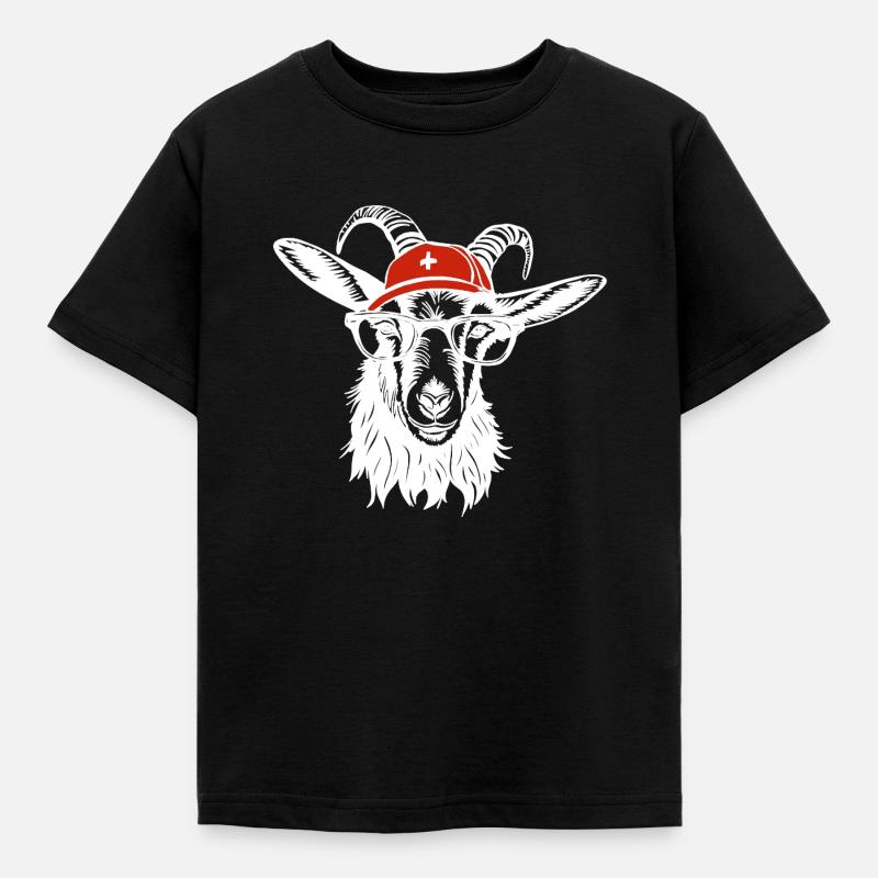 Billy bouc blanc - T-shirt Enfant - noir