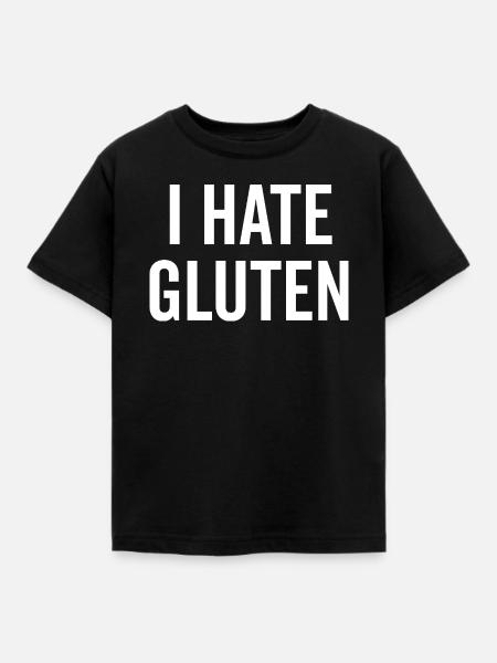 Ich hasse Gluten - Kinder T-Shirt - Schwarz