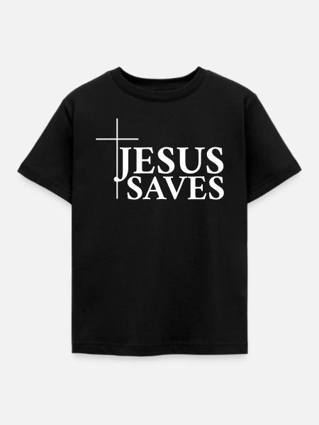Jesus Rettet - Kinder T-Shirt - Schwarz