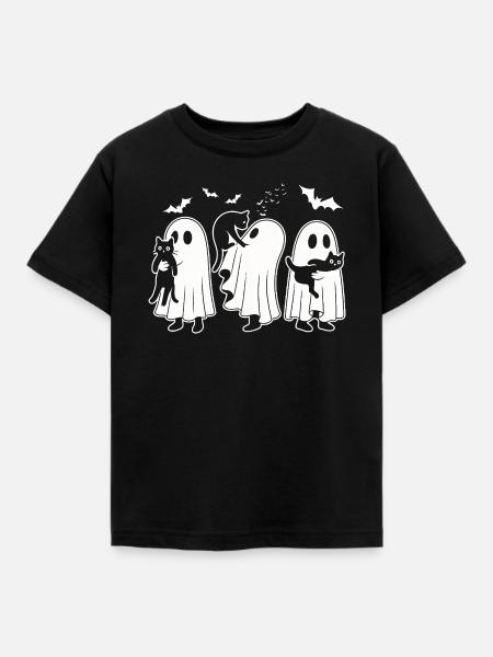 Halloween Cat Lovers - Kinder T-Shirt - Schwarz