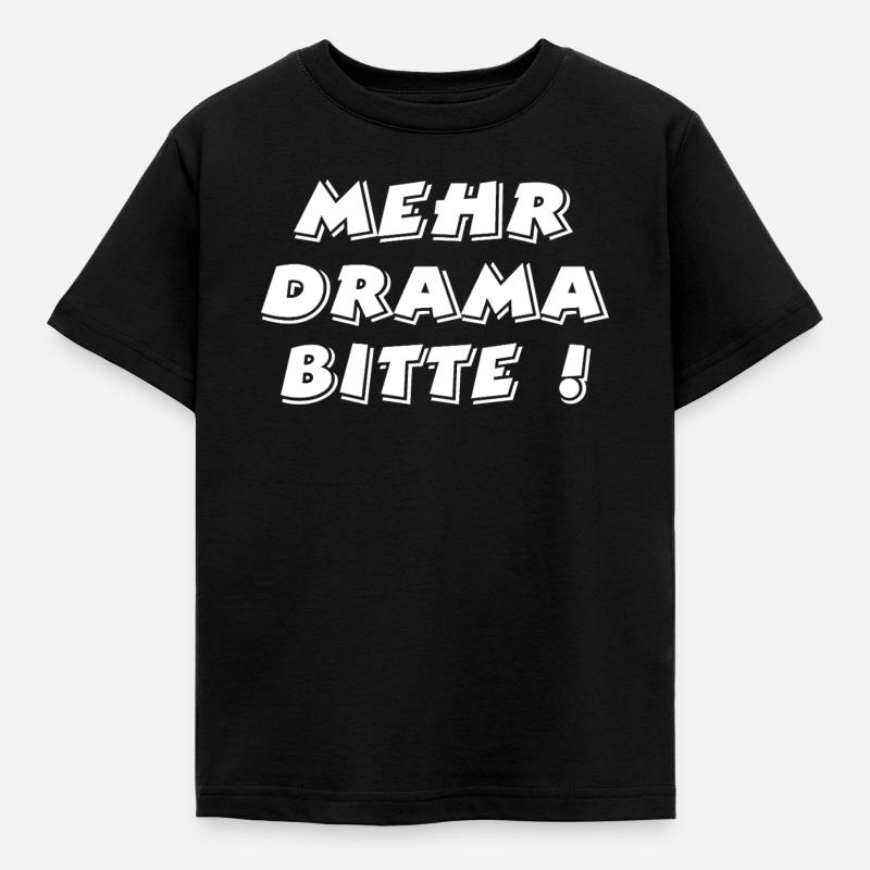 Drama - Kinder T-Shirt - Schwarz