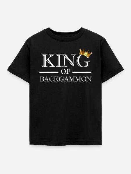 King Of Backgammon - Kinder T-Shirt - Schwarz