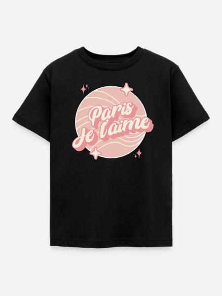 paris Ich liebe dich - Kinder T-Shirt - Schwarz
