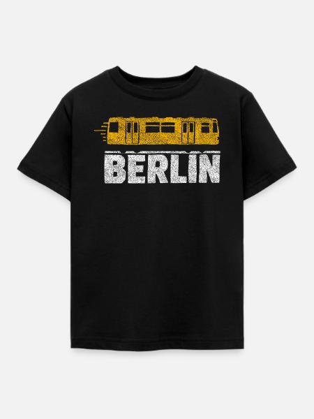 Berliner Straßenbahn Grafik - Kinder T-Shirt - Schwarz