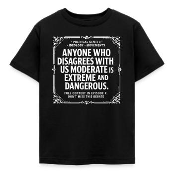 Political tension - Kids' T-Shirt - black - Front - AI Model Kid Female (0cm)