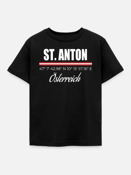 St. Anton - Kinder T-Shirt - Schwarz