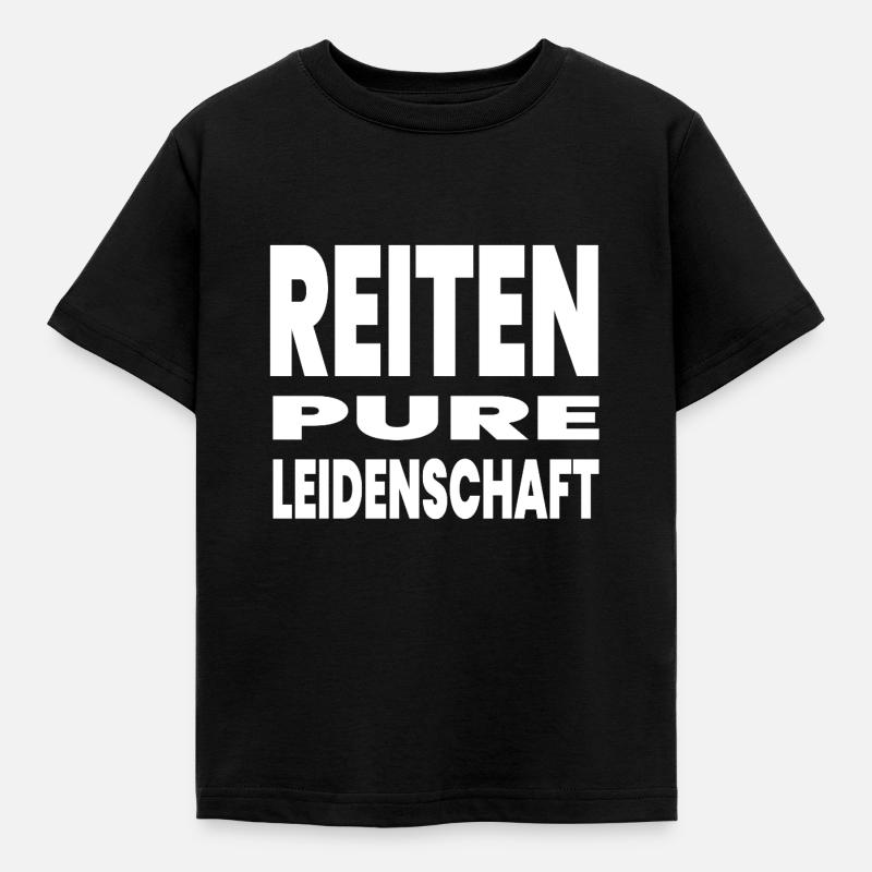 Pferde - Kinder T-Shirt - Schwarz