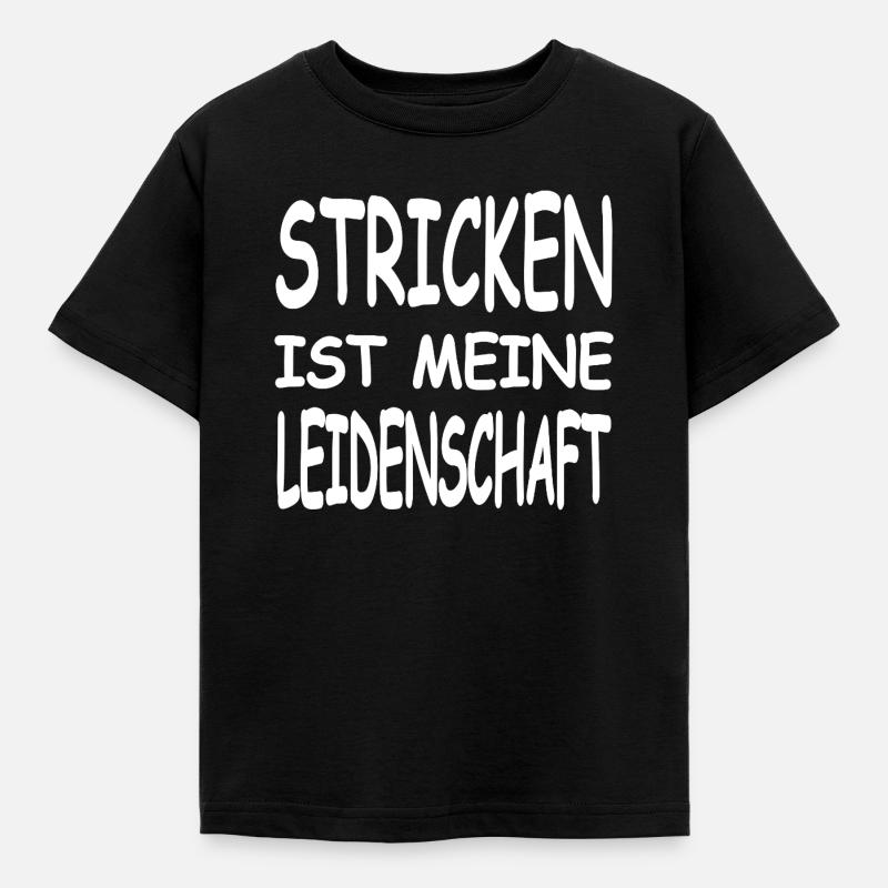 Stricken - Kinder T-Shirt - Schwarz