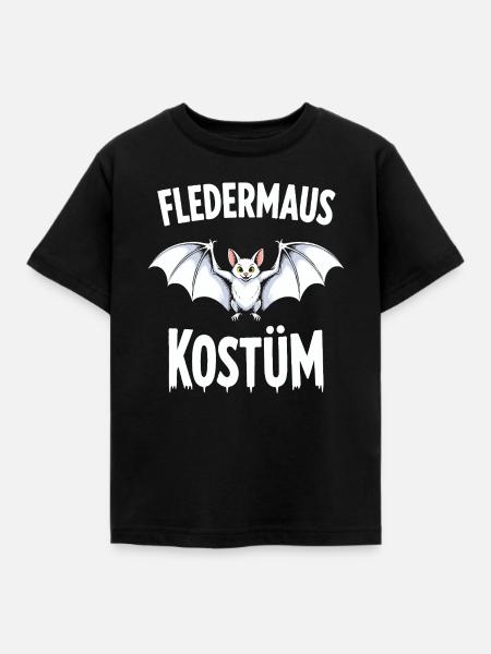 Fledermaus Kostüm Halloween Karneval - Kinder T-Shirt - Schwarz