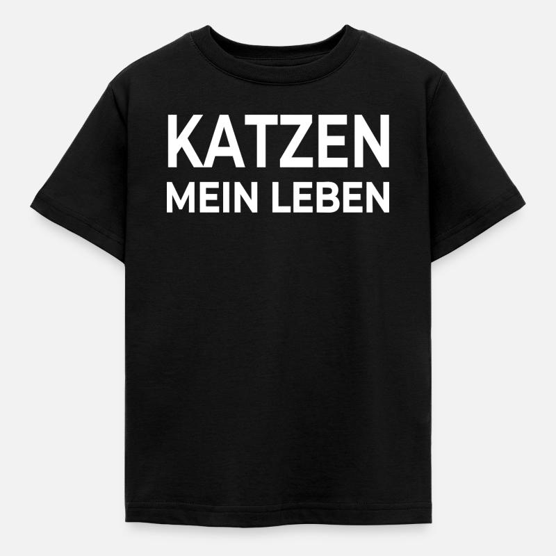 Katzen - Kinder T-Shirt - Schwarz