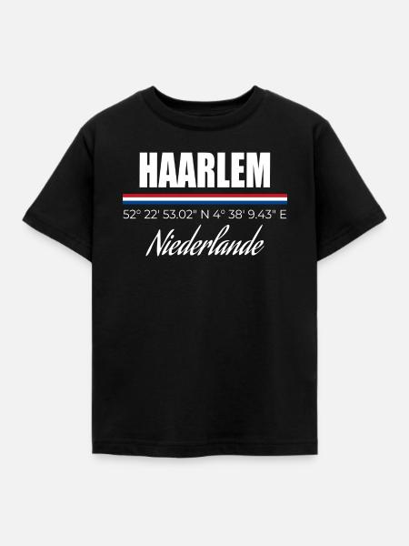 Haarlem - Kinder T-Shirt - Schwarz