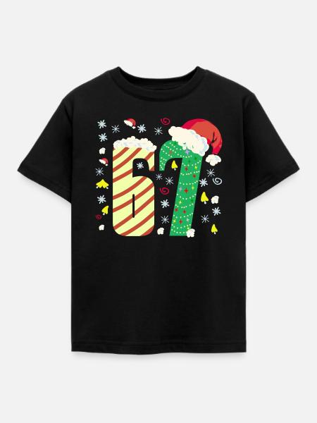 67 Christmas  - Kinder T-Shirt - Schwarz