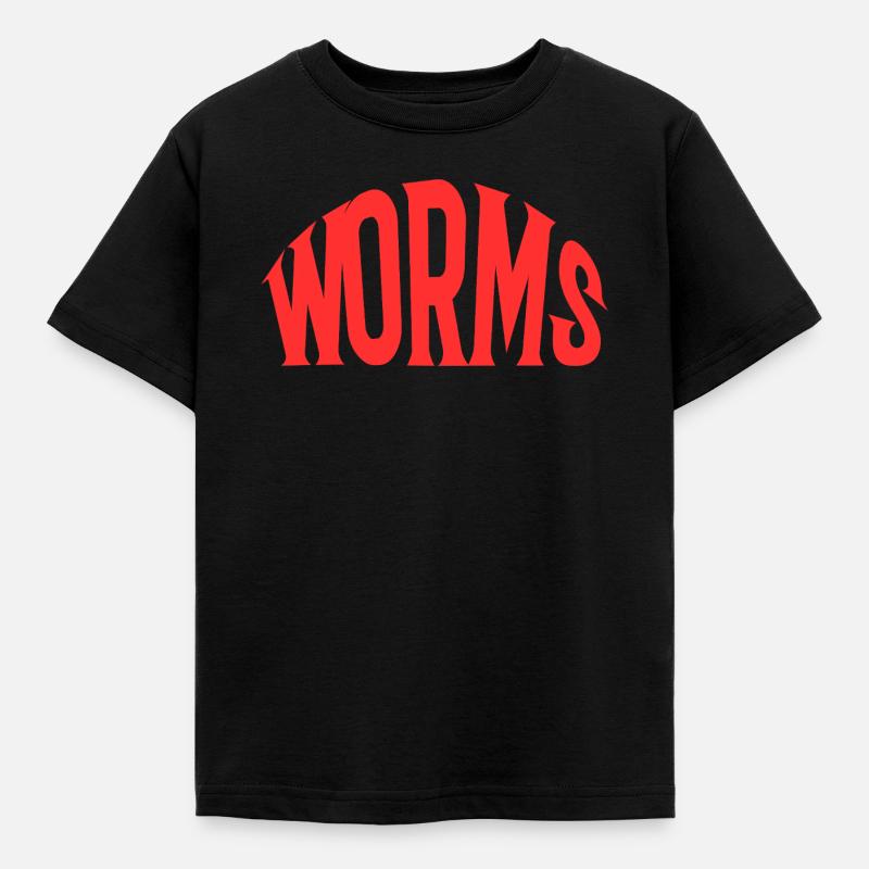 Worms - Kinder T-Shirt - Schwarz
