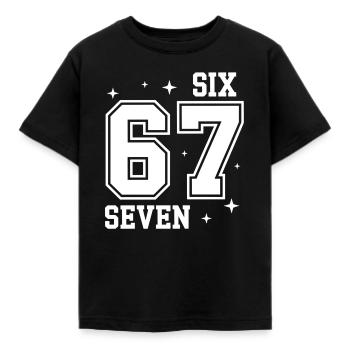 67 - Six Seven SixSeven 6-7 - Kinder T-Shirt - Schwarz - Vorne - AI Model Kid Female (0cm)