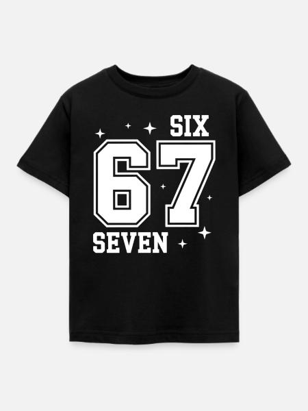 67 - Six Seven SixSeven 6-7 - Kinder T-Shirt - Schwarz