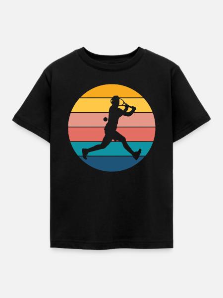 Tennis - Kinder T-Shirt - Schwarz