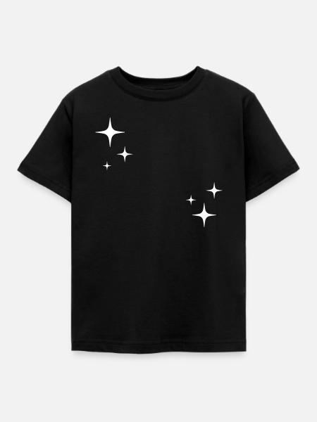 Sterne - Funkeln - Zeichen - Kinder T-Shirt - Schwarz