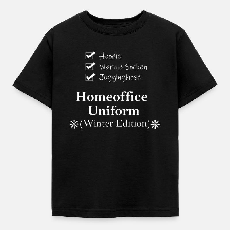 Checkliste_Homeoffice_Uniform_WW - Kids' T-Shirt - black