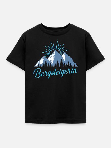 Bergsteigerin - Kinder T-Shirt - Schwarz