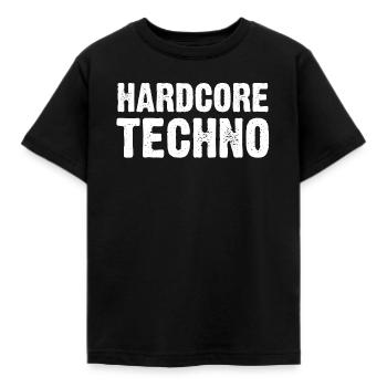 Hardcore Techno Distressed - Kids' T-Shirt - black - Front - AI Model Kid Female (0cm)