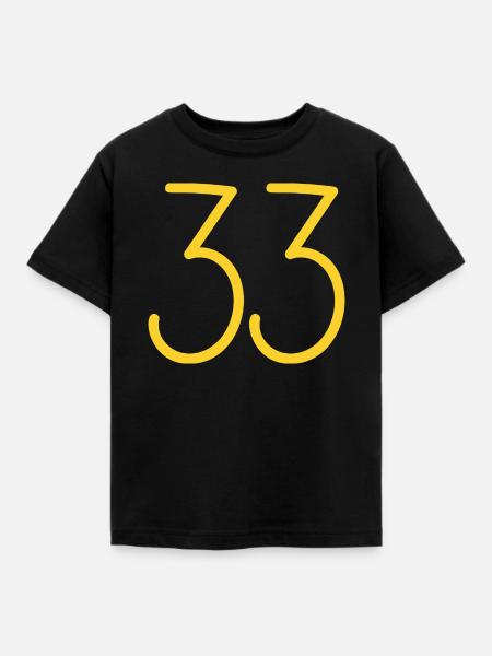 33 - Kinder T-Shirt - Schwarz