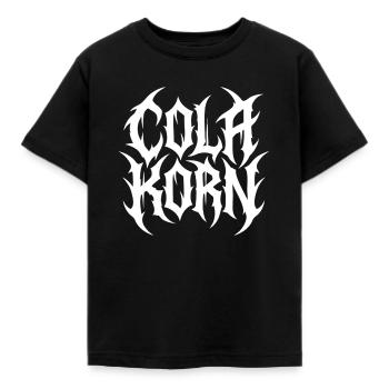 Cola Korn Black Metal – Extremes Logo Motiv - Kinder T-Shirt - Schwarz - Vorne - AI Model Kid Female (0cm)