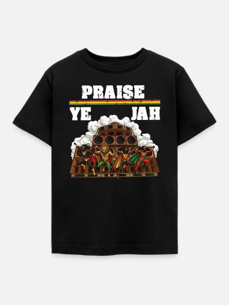 Praise Jah Rasta - Kinder T-Shirt - Schwarz