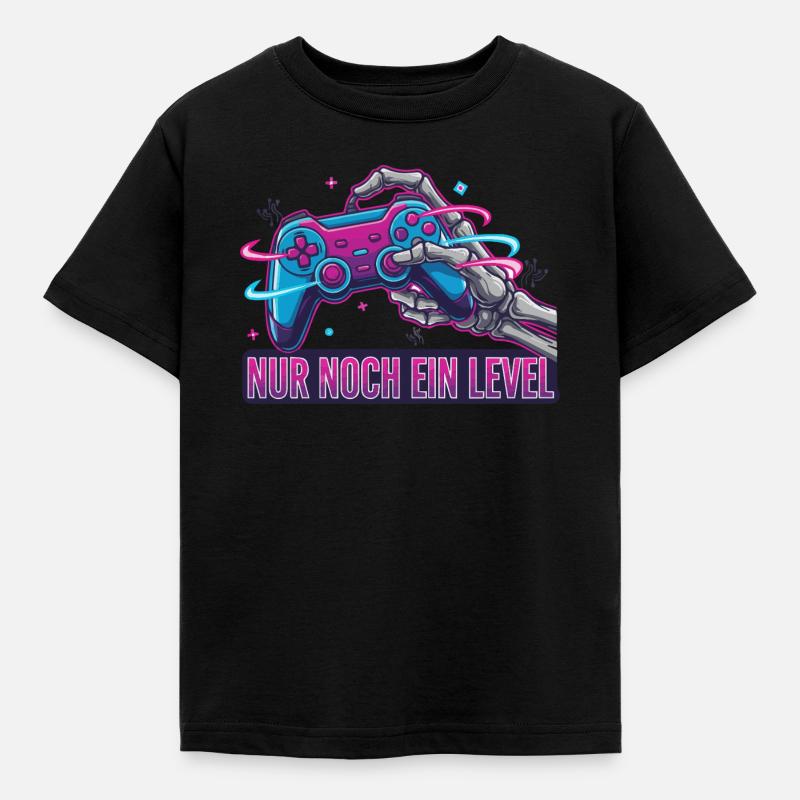 Nur_noch_ein_Level - Kinder T-Shirt - Schwarz