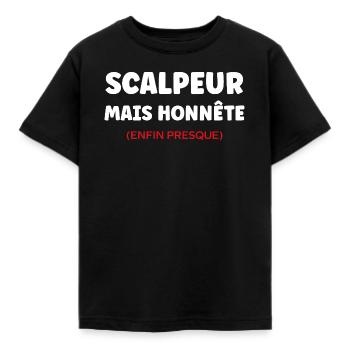 Scalpeur Honnête Presque - T-shirt Enfant - noir - Devant - AI Model Kid Female (0cm)
