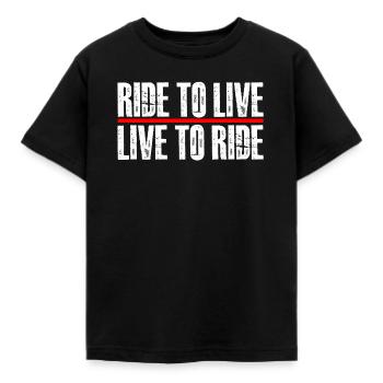 ride to live - Kinder T-Shirt - Schwarz - Vorne - AI Model Kid Female (0cm)