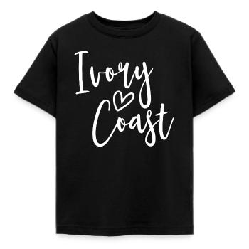 Cœur d’Ivoire Les Femmes Aiment la Côte d’Ivoire - T-shirt Enfant - noir - Devant - AI Model Kid Female (0cm)