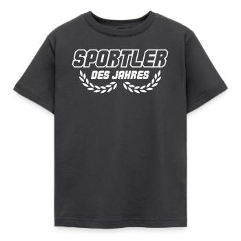 Sportsman of the Year Emblem - Kids' T-Shirt - dark grey - Front - AI Model Kid Female (0cm)