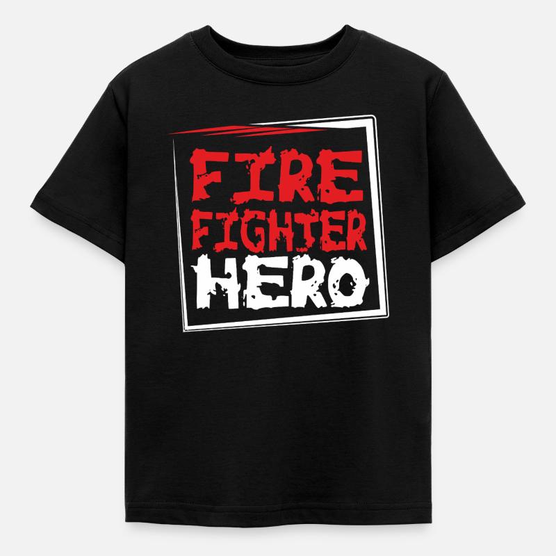 POMPIER-HÉROS - T-shirt Enfant - noir