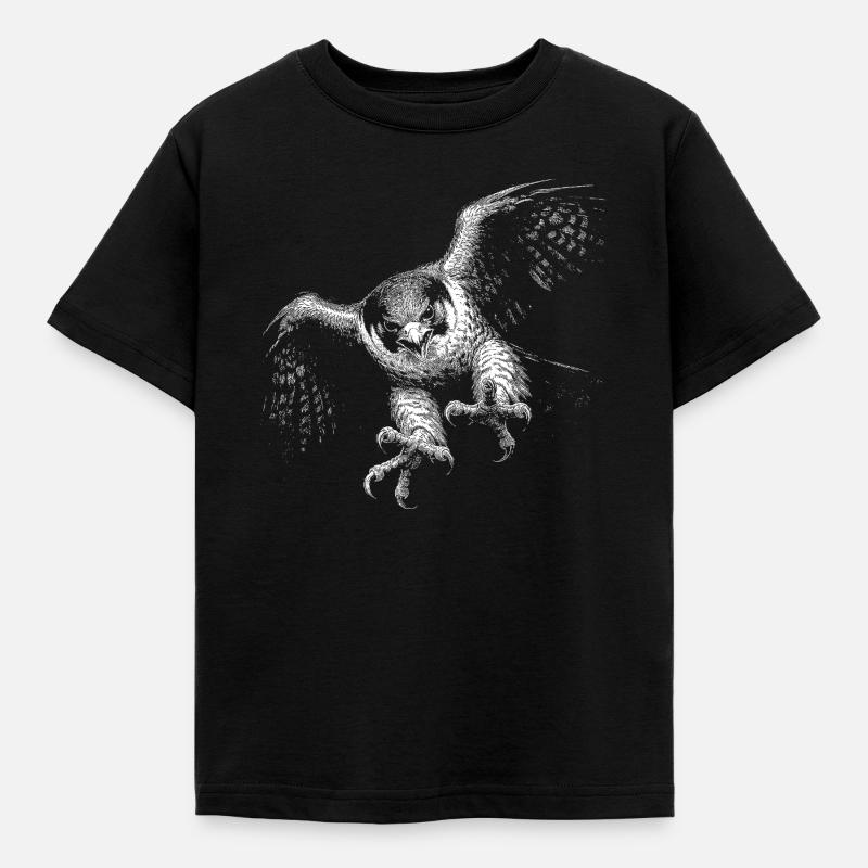 Wanderfalke - Kinder T-Shirt - Schwarz