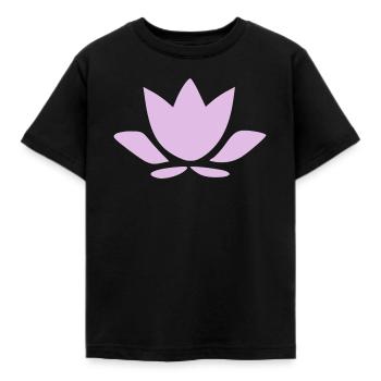 Fleur de lotus Fleur de lotus Fleur de lotus Fleur de violette Fleur de yoga - T-shirt Enfant - noir - Devant - AI Model Kid Female (0cm)