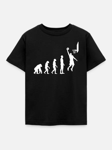 Basketball Dunk Evolution Motiv - Kinder T-Shirt - Schwarz