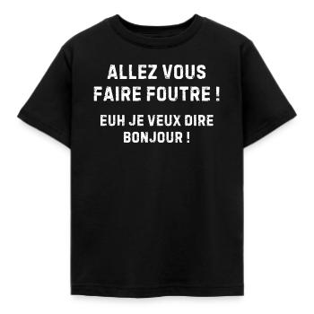 Bonjour… humour sarcastique cash - T-shirt Enfant - noir - Devant - AI Model Kid Female (0cm)