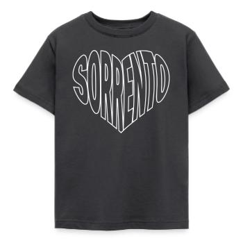 Sorrento, Sorrento Heart Typo Logo Shirt - Kids' T-Shirt - dark grey - Front - AI Model Kid Female (0cm)
