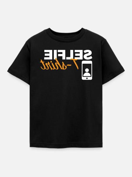 Selfie-T-Shirt - Kinder T-Shirt - Schwarz